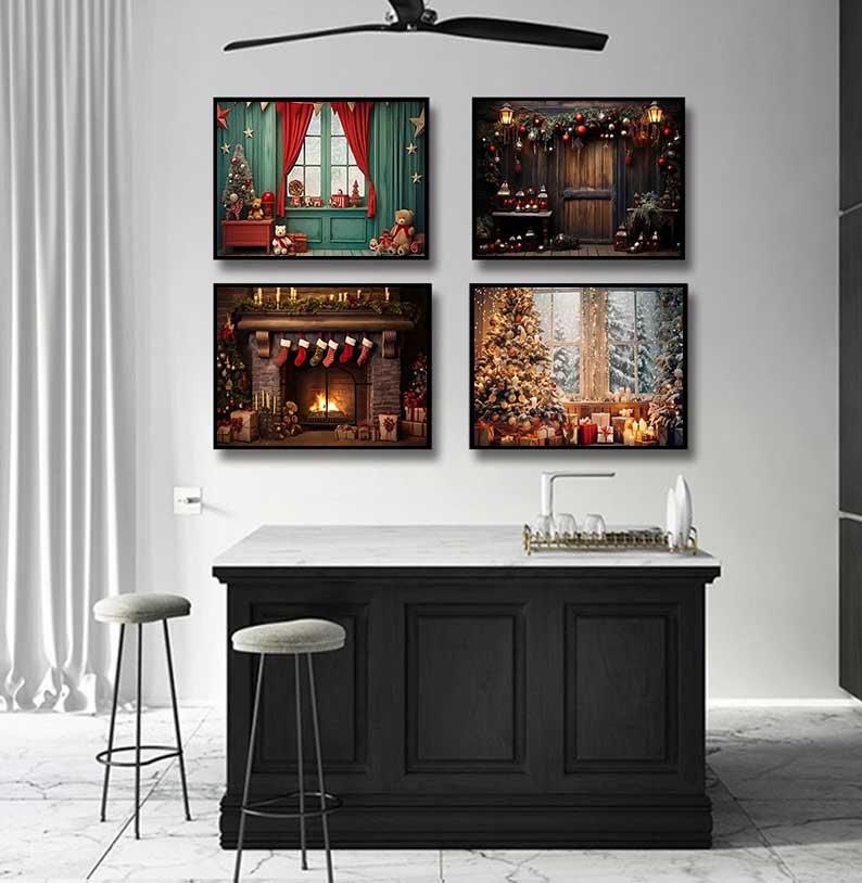 1pc frameless Large Christmas  - đánh giá và giá Family Tree Print