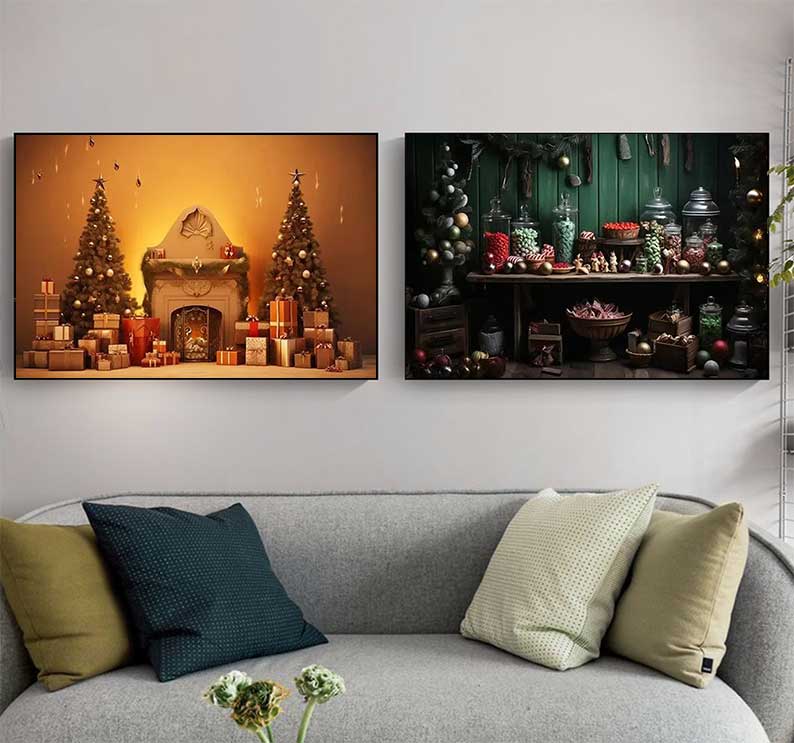 1pc frameless Large Christmas  - đánh giá và giá Family Tree Print