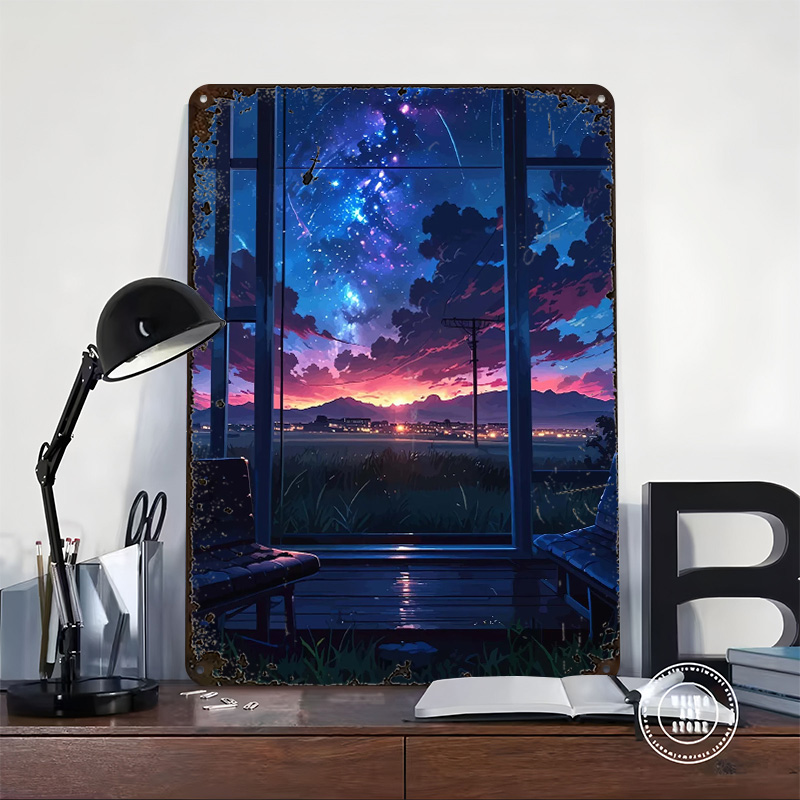 Anime Window View of Starry Ni - đánh giá và giá Custom Night Sky