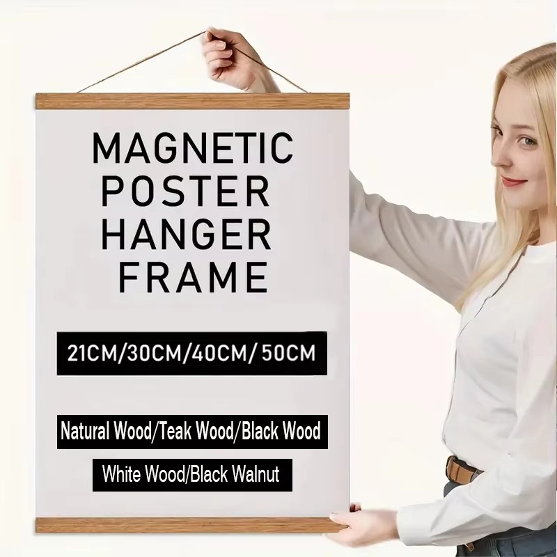 21 30 40 50cm Magnetic Poster  - đánh giá và giá Engraved Wood Frame