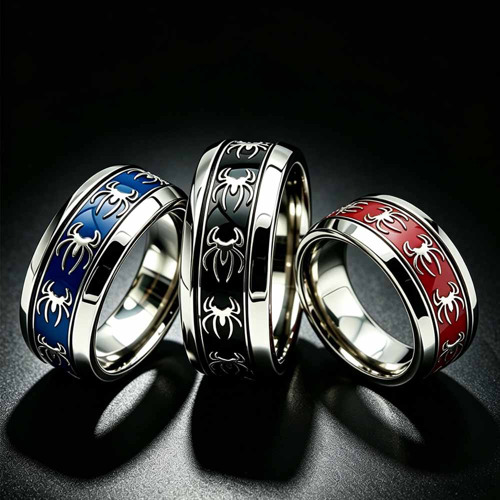 New Vintage Punk Spider Ring 3 - đánh giá và giá Initial Ring Custom
