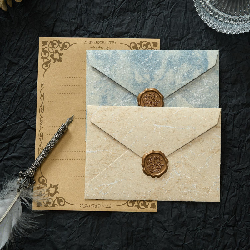 5pcs Gilded Shadow Envelope Ch - đánh giá và giá Wax Seal Letter Kit