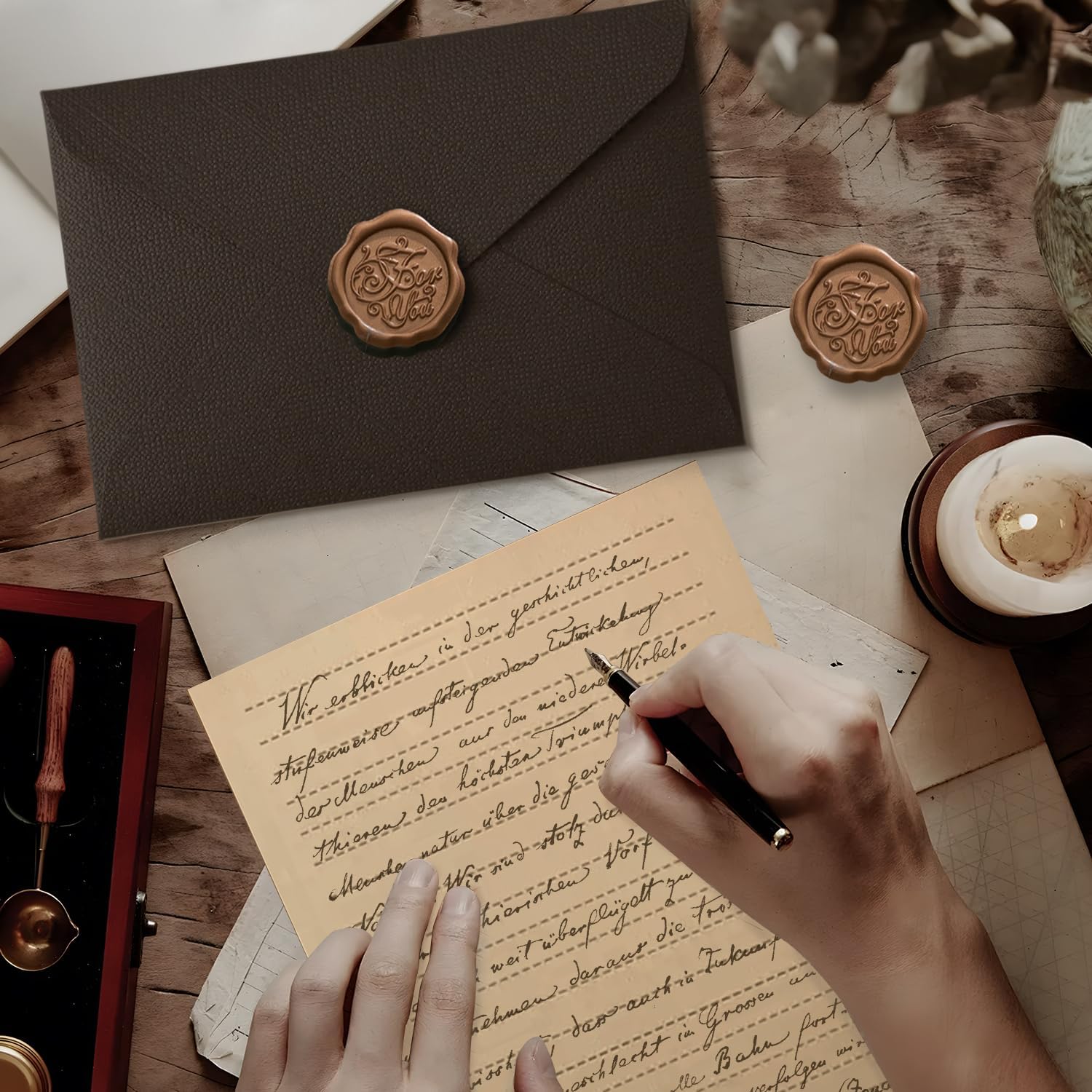 22Pcs Vintage Writing Paper Se - đánh giá và giá Wax Seal Letter Kit