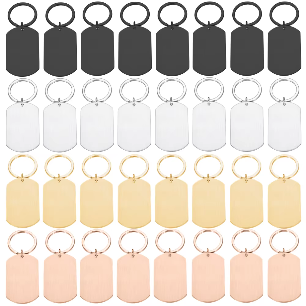 10PCS Custom Metal Tag Keychai - đánh giá và giá Initial Ring Custom