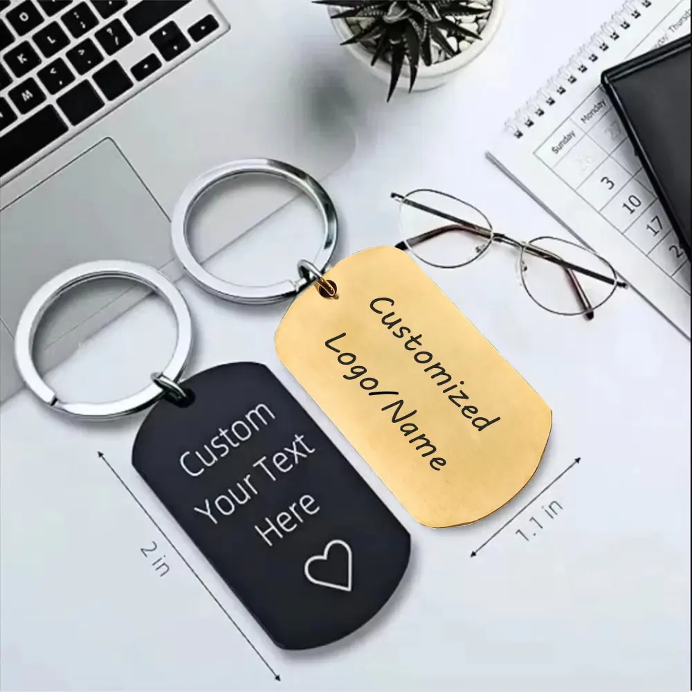 10PCS Custom Metal Tag Keychai - đánh giá và giá Initial Ring Custom
