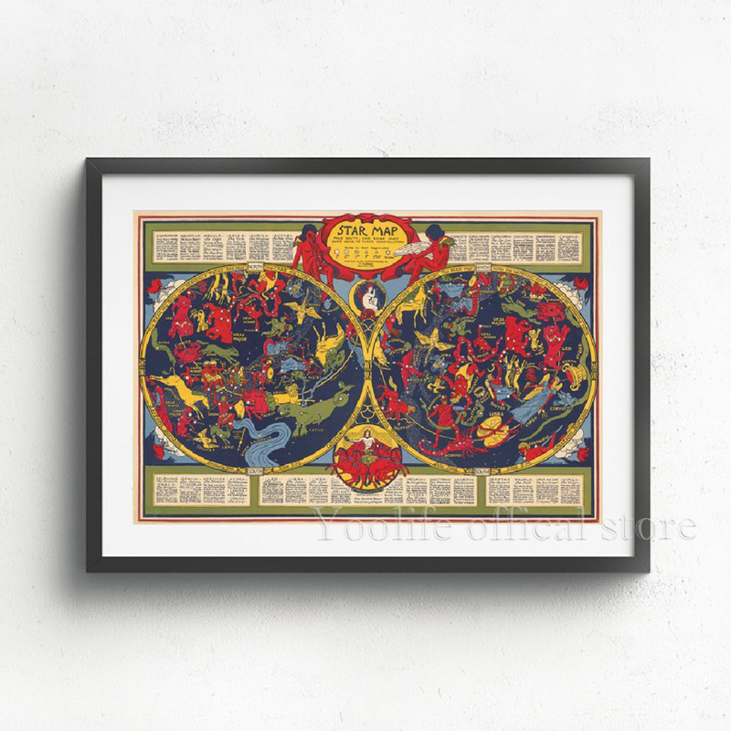 1pc Celestial Planisphere Map  - đánh giá và giá Custom Star Map