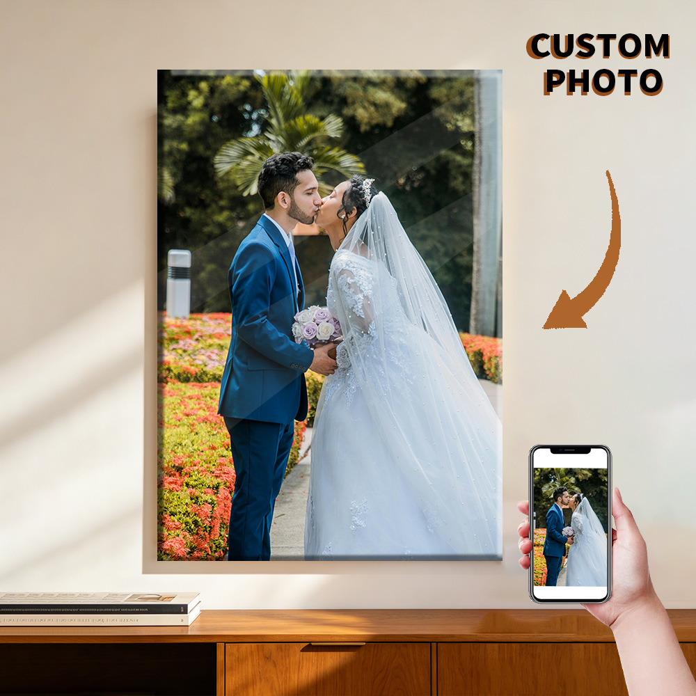 1 Pc Customized Photos on Canv - đánh giá và giá Engraved Wood Frame