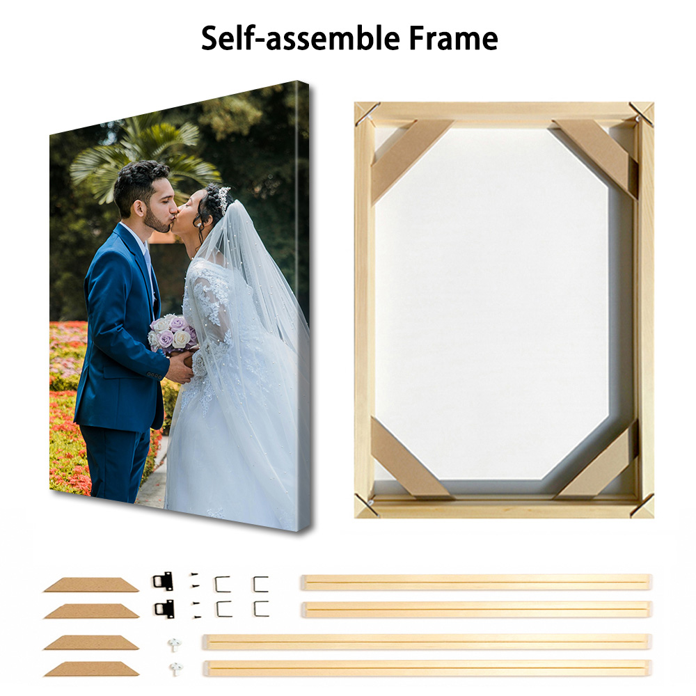 1 Pc Customized Photos on Canv - đánh giá và giá Engraved Wood Frame