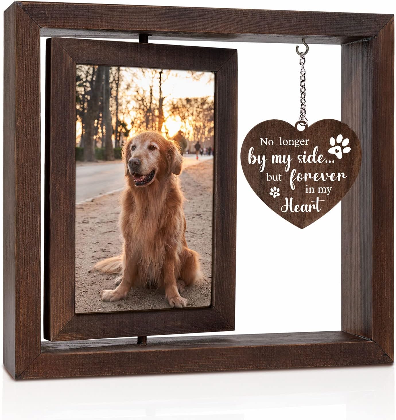 Pet Memorial Photo Frame for D - đánh giá và giá Engraved Wood Frame