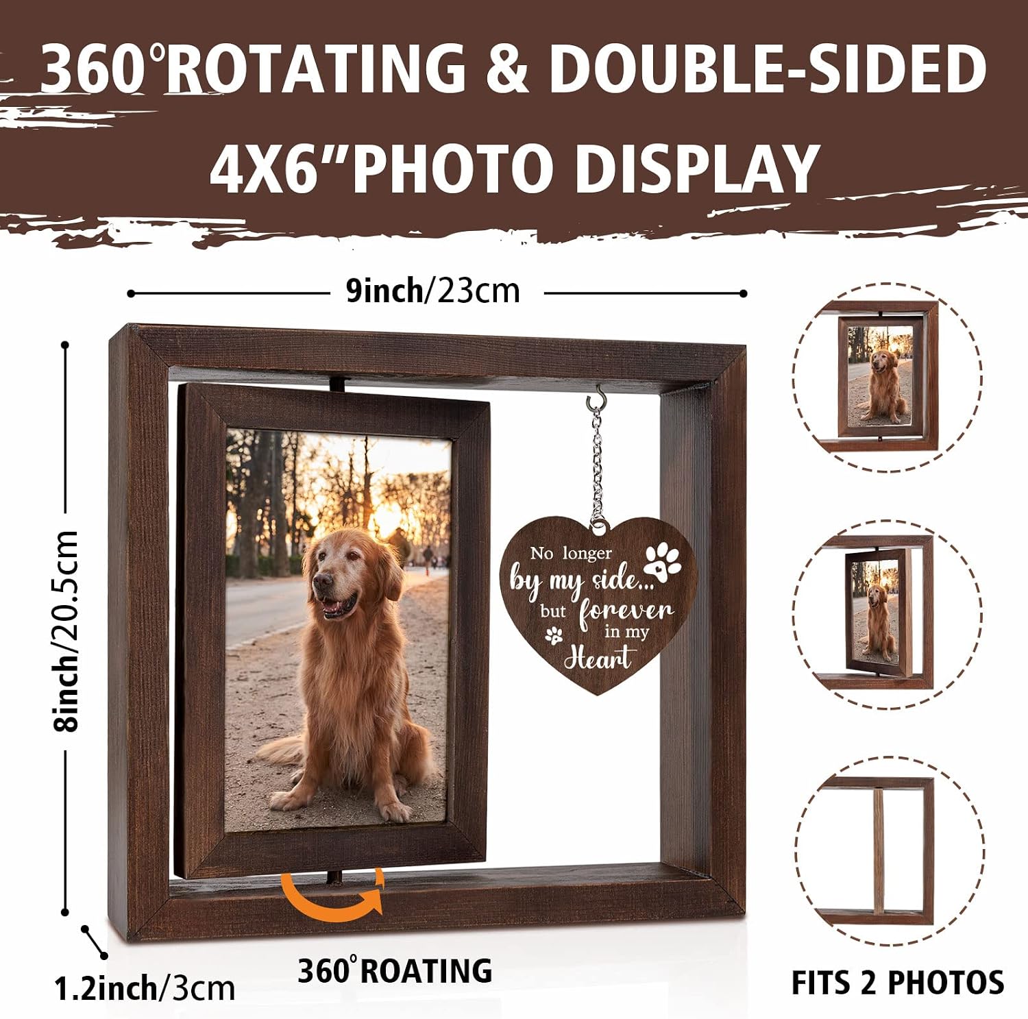 Pet Memorial Photo Frame for D - đánh giá và giá Engraved Wood Frame