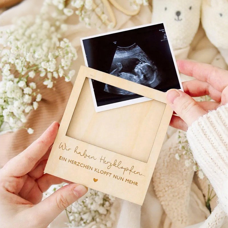 Ultrasound Pregnancy Announcem - đánh giá và giá Engraved Wood Frame
