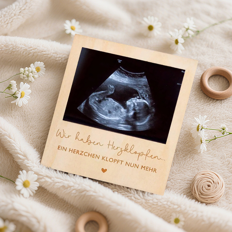 Ultrasound Pregnancy Announcem - đánh giá và giá Engraved Wood Frame
