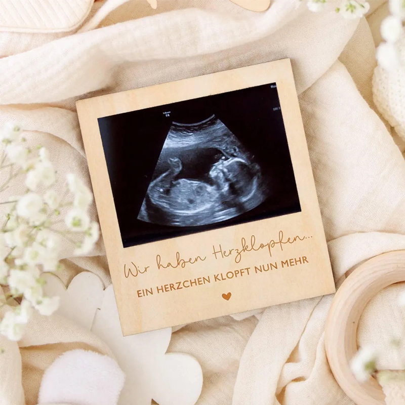 Ultrasound Pregnancy Announcem - đánh giá và giá Engraved Wood Frame