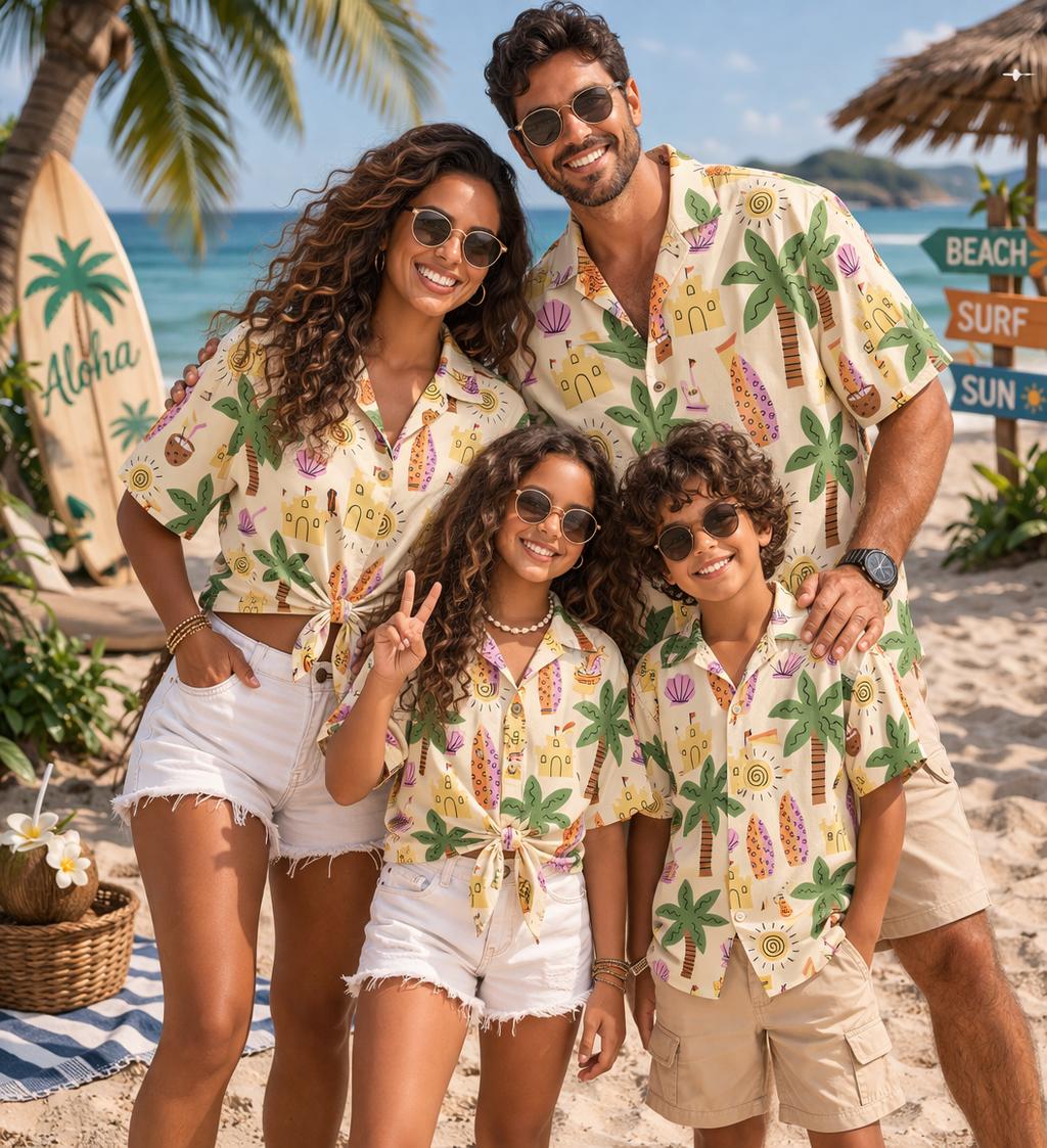 Hawaiian Children's Shirt Plan - đánh giá và giá Family Tree Print
