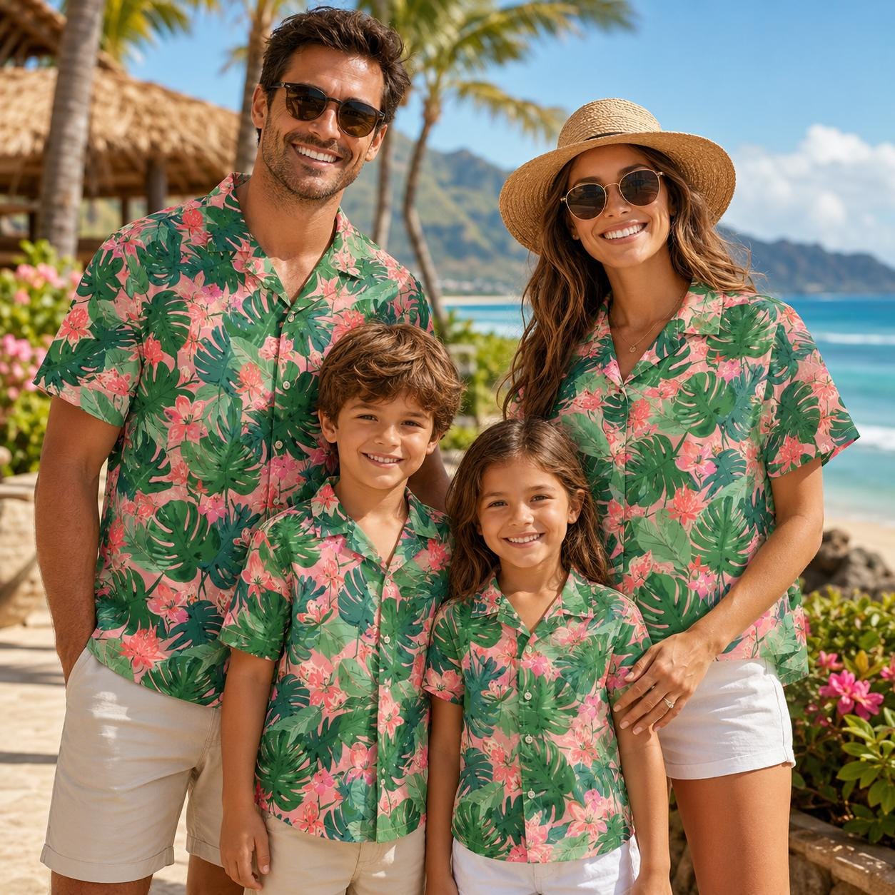 Hawaiian Children's Shirt Plan - đánh giá và giá Family Tree Print
