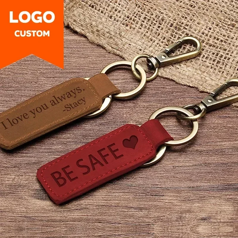 Laser Custom Logo Leather Keyc - đánh giá và giá Initial Ring Custom