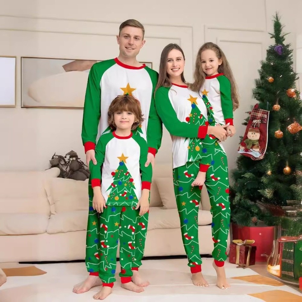 Long Sleeve Christmas Pyjamas  - đánh giá và giá Family Tree Print