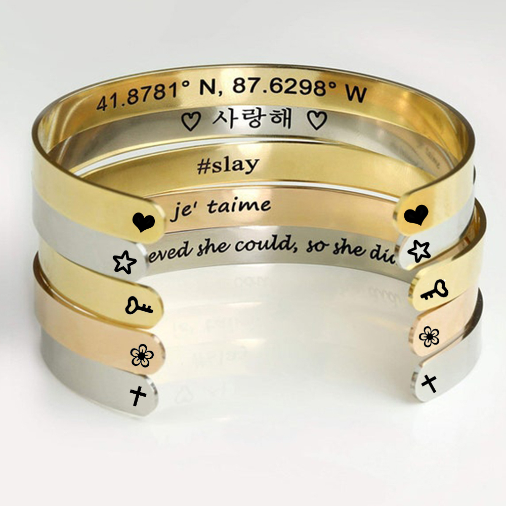 Custom Engrave Name Wrist Brac - đánh giá và giá Coordinates Bracelet