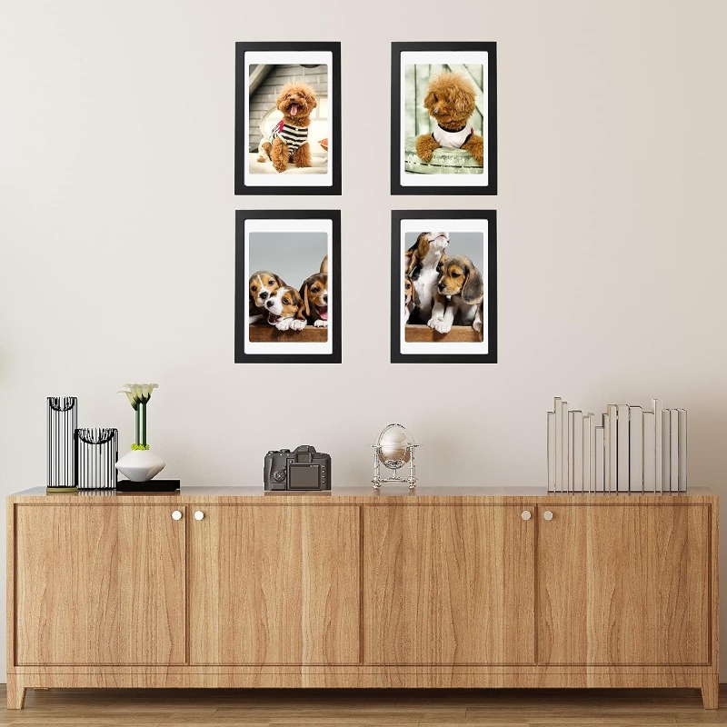 5-Piece Set A4 Black Wooden Ph - đánh giá và giá Engraved Wood Frame