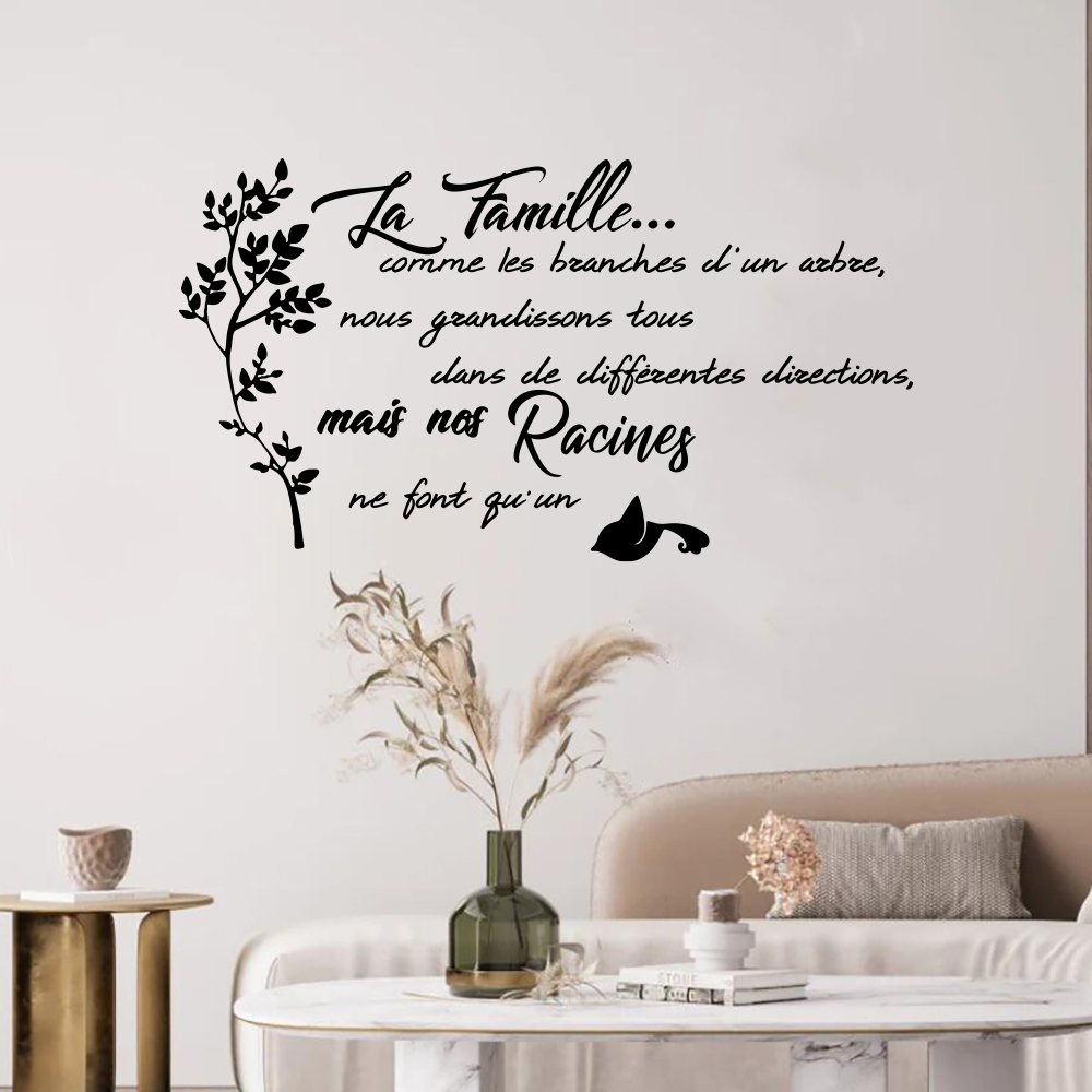 French Family Quote Tree Bird  - đánh giá và giá Family Tree Print