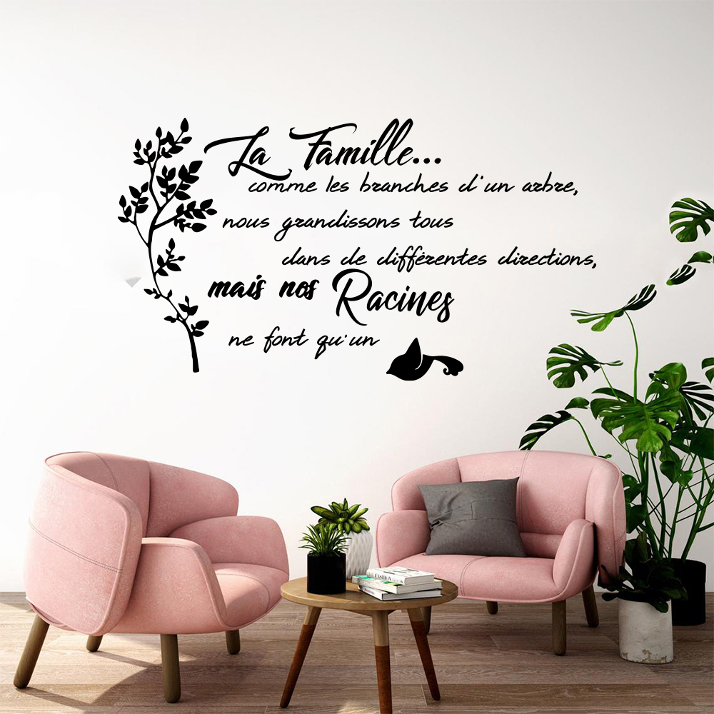 French Family Quote Tree Bird  - đánh giá và giá Family Tree Print