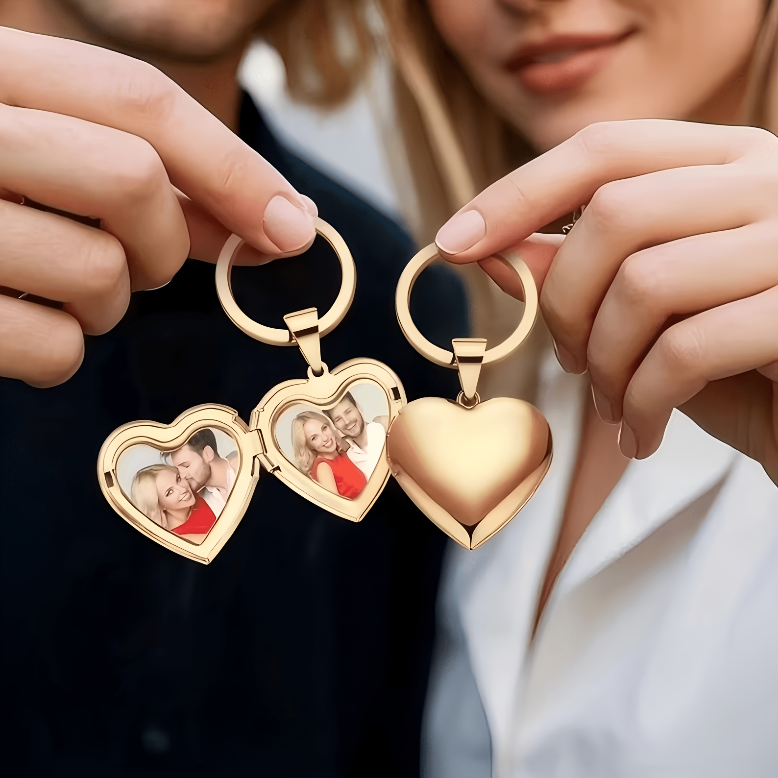 Custom 1/2 Photo Heart Frame L - đánh giá và giá Initial Ring Custom