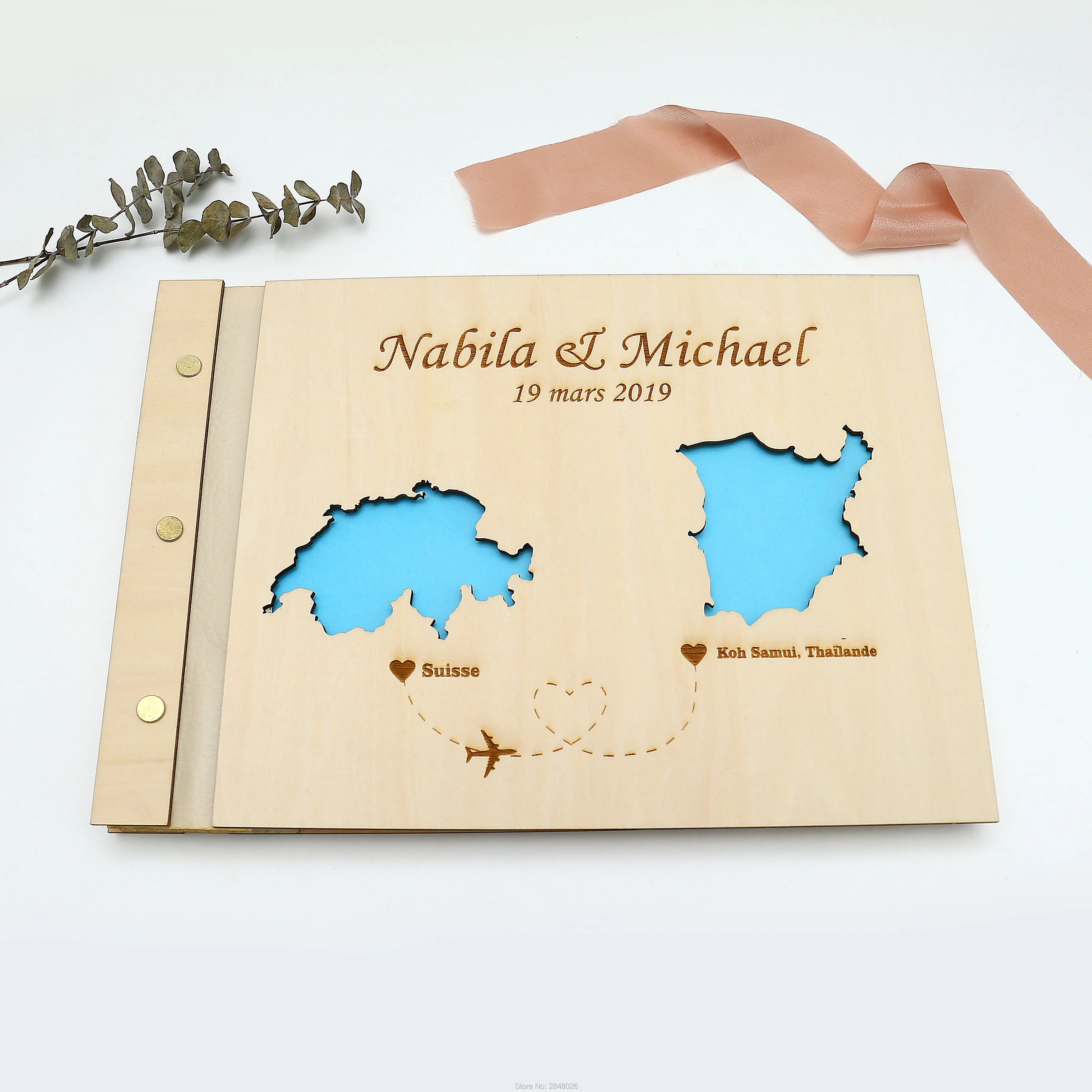 Rustic engraved wedding guestb - đánh giá và giá Custom Star Map