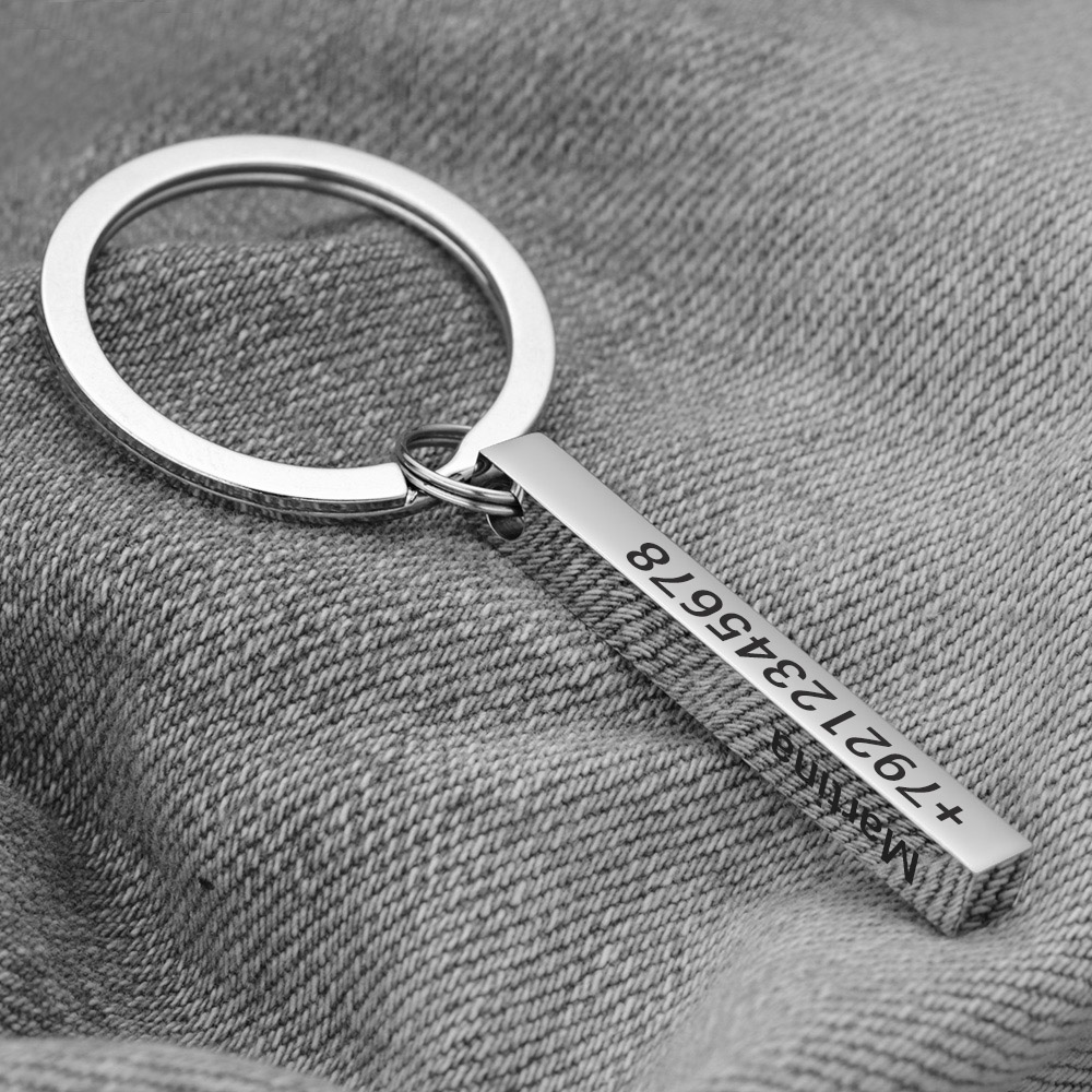 Personalize Keychains 3D Bar S - đánh giá và giá Initial Ring Custom