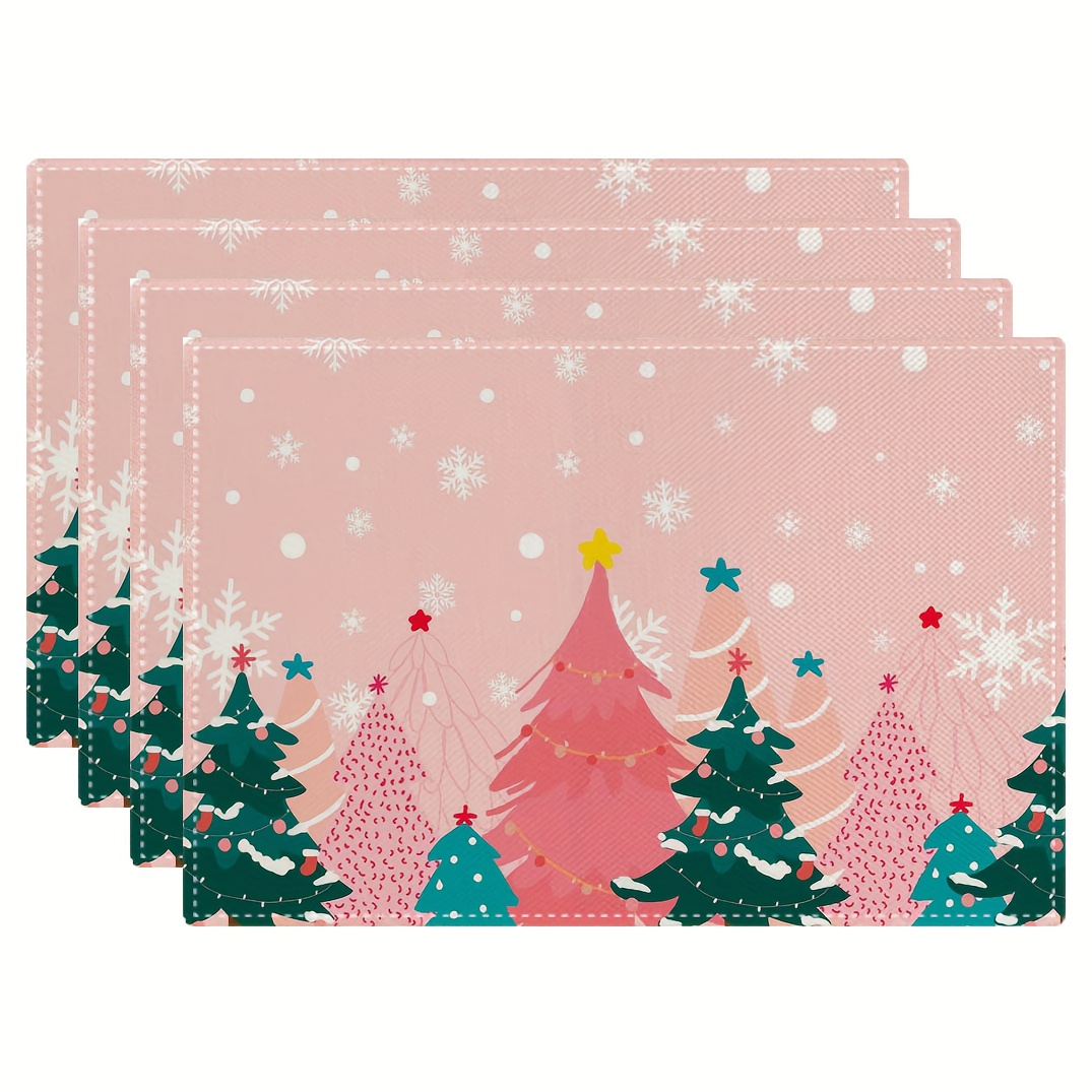 Pink Christmas Tree Printed Pl - đánh giá và giá Family Tree Print